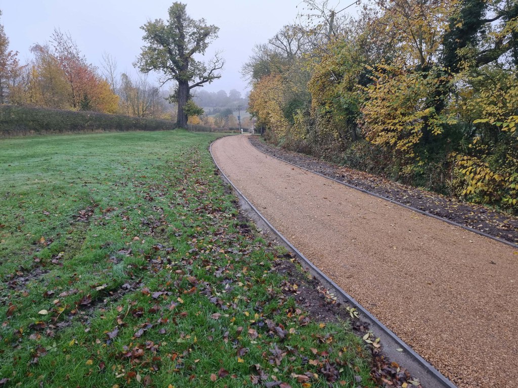 This is a large driveway which has just had a tar and chip driveway installed on by Gillingham Driveways